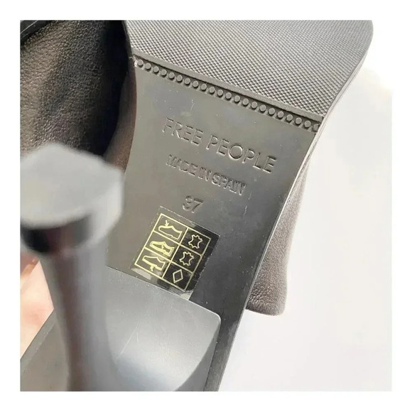 NEW Free People Leila Heeled Leather Mules size 37 US 6.5-7 - Picture 10 of 13